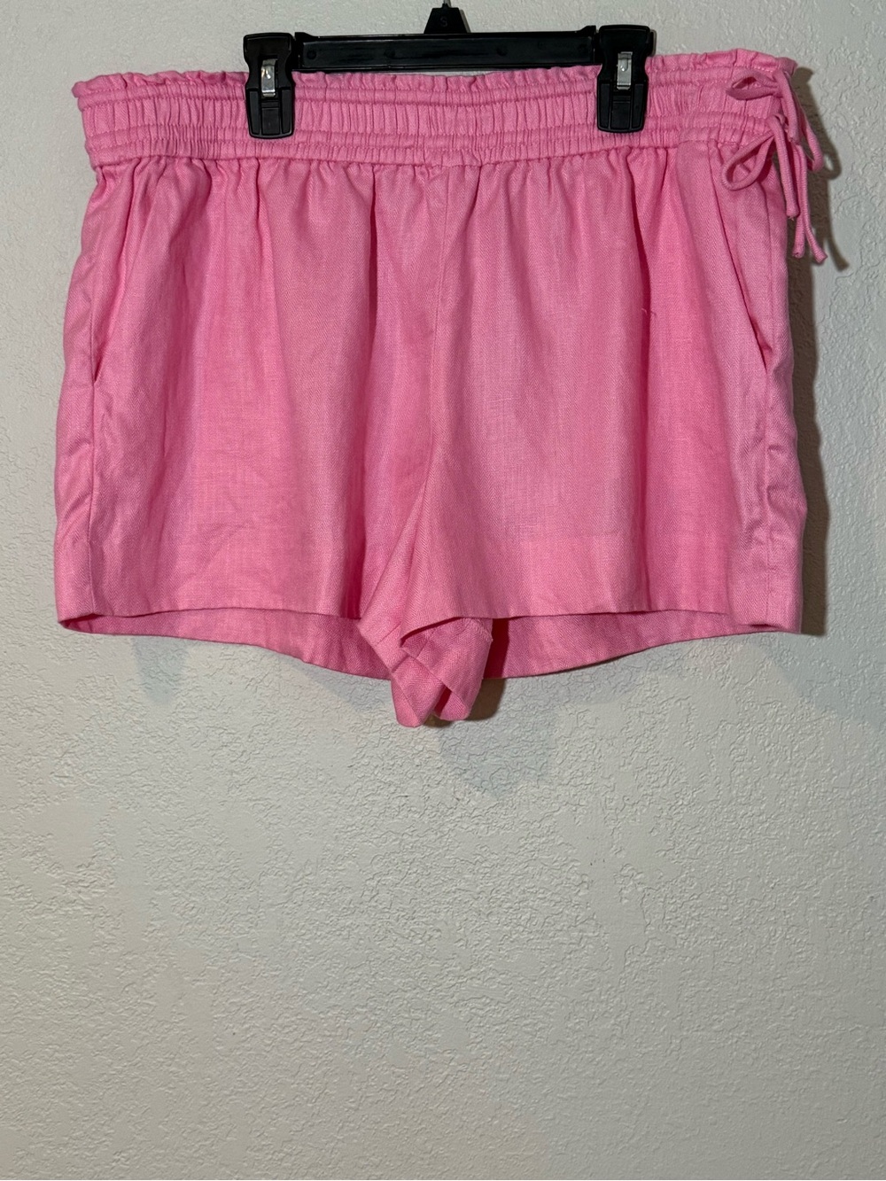 J.Crew- 100% Linen Pink Shorts Size Large